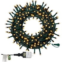 Twinkle Star Christmas Decorations String Lights, 8 Modes, Plug-In, UL Certified Christmas Lights, 200 LEDs, White, 66' for Thanksgiving 2025 Decor