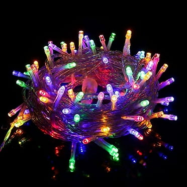 Twinkle Star Christmas Lights, 33ft 100 LED Christmas Lights for Christmas Decoration - Multicolor, Waterproof with 8 Modes for Indoor Outdoor Use