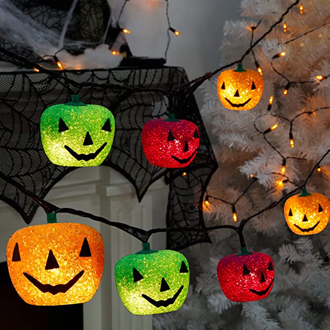 Twinkle Star Halloween Decorations String Lights, 10 FT 35Count