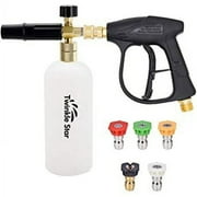 Twinkle Star High Pressure Washer Gun with Snow Foam Lance, Quality Brass Connectors