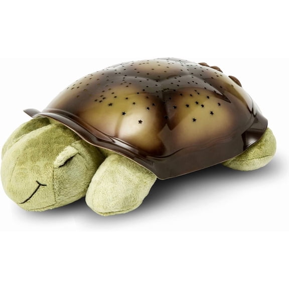 Twinkle Star Projector for Kids | Soft Night Light with 3 Colors & 8 Constellations | Auto Timer | Green Turtle Design