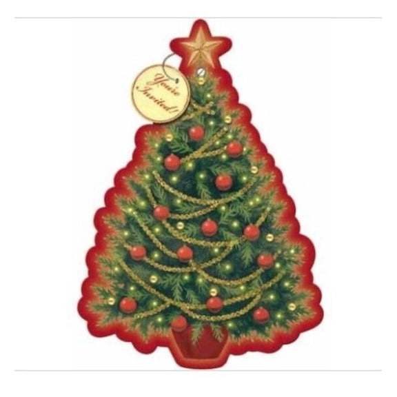 Twinkle Tree Embellished Postcard Invitations 8ct