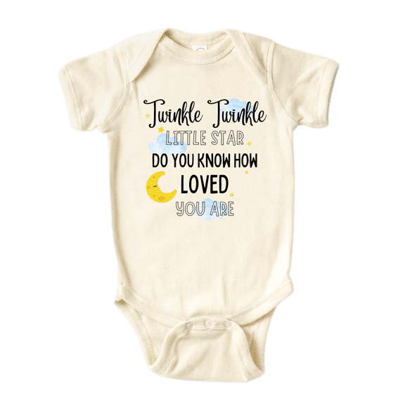 Twinkle Twinkle Little Star Baby Clothes and Outfit for Baby Shower Gift for Newborn 3-6m Natural