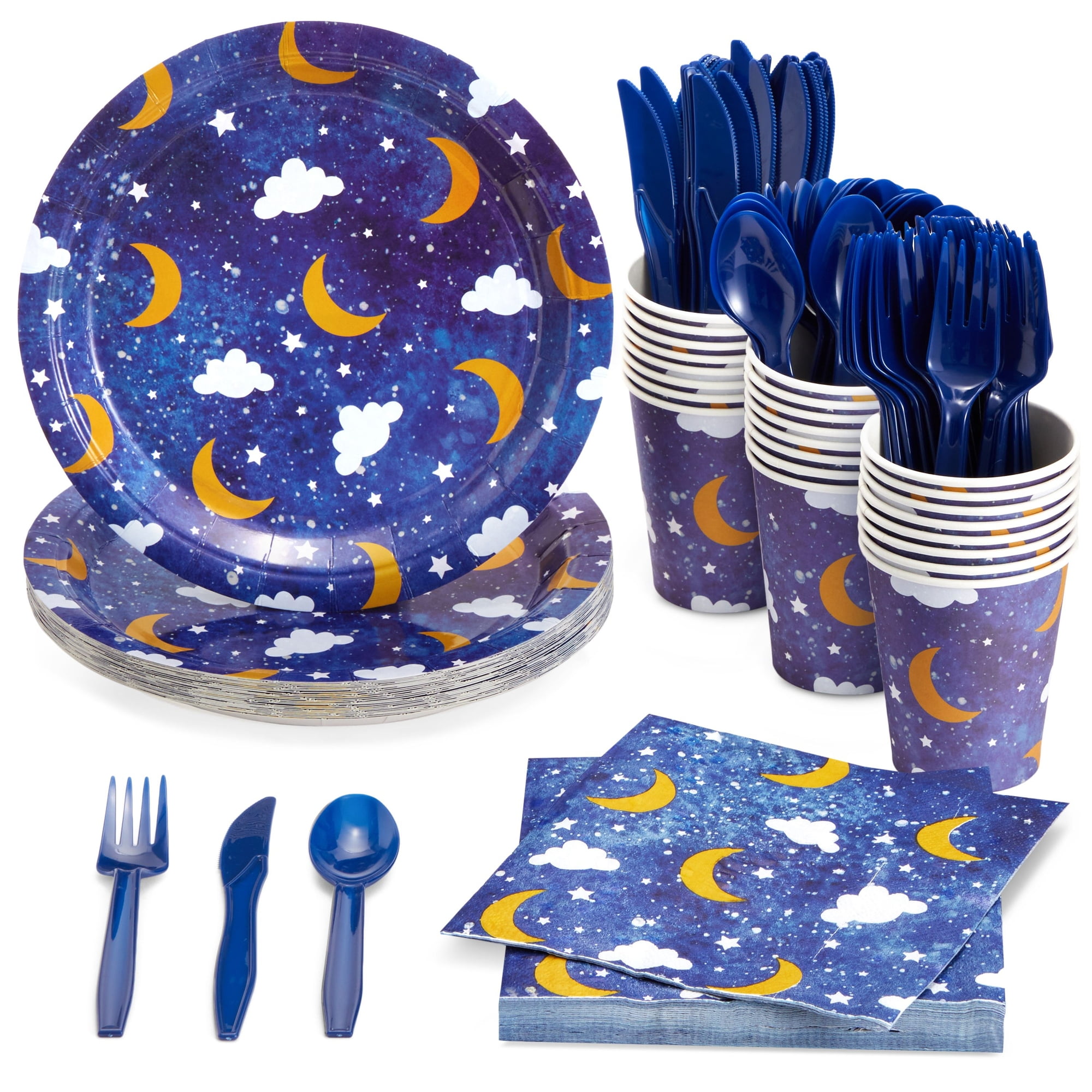 DECORLIFE Paint Party Supplies Serves 24, Art Party Decorations, Plates and  Napkins, Forks for Kids Birthday, 96 PCS