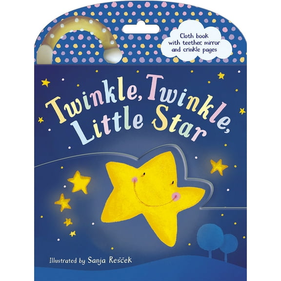 Twinkle Twinkle Little Star Cloth Book: Cloth Book with Teether, Mirror and Crinkle Pages (Paperback)