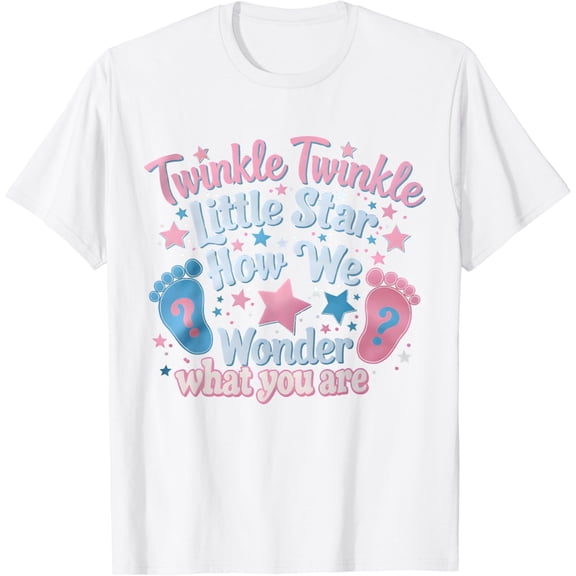 Twinkle Twinkle Little Star Gender Reveal Baby Shower T-Shirt