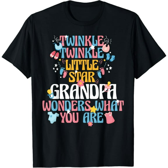 Twinkle Twinkle Little Star Gender Reveal For Grandpas T-Shirt