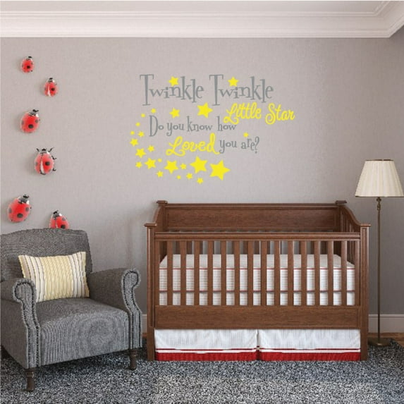 Twinkle Twinkle Little Star Wall Decal - Vinyl Decal - Car Decal - Vd2color023 - 36 Inches
