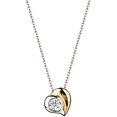 thumbnail image 1 of Twinkles By Sevan Platinum and 18k yellow gold two tone plated 925 Sterling Silver heart pendant necklace pendant with dancing stone (Brilliant cut Diamond Simulant) with 18 inch chain included, 1 of 1