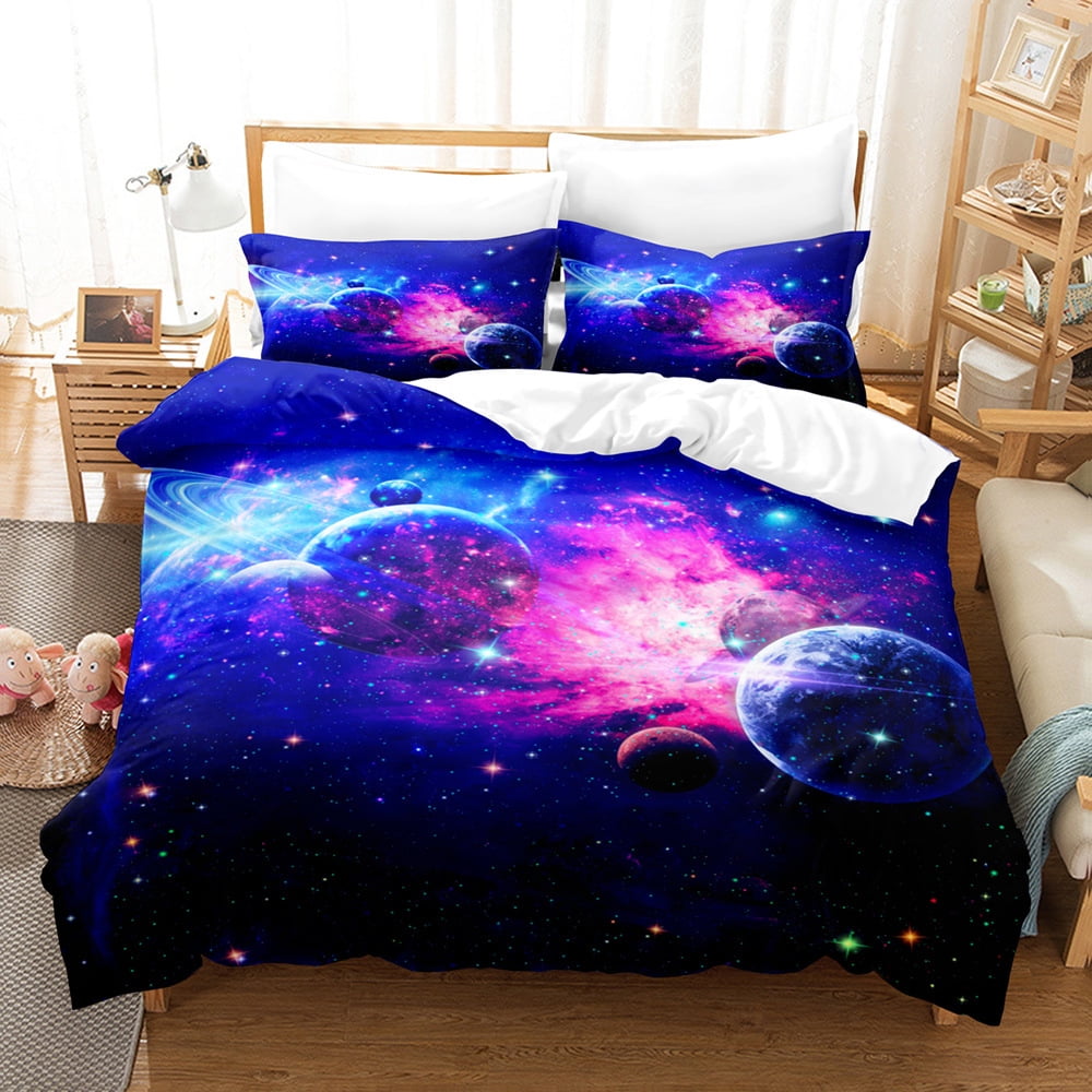 Twinkling Stars Comforter Cover Nebula Galaxy Bedding Sets Universe