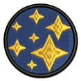 thumbnail image 1 of Twinkling Stars Glitter Shimmer Applique Multi-Color Embroidered Hook & Loop Patch - 2.5 Inch Small, 1 of 5