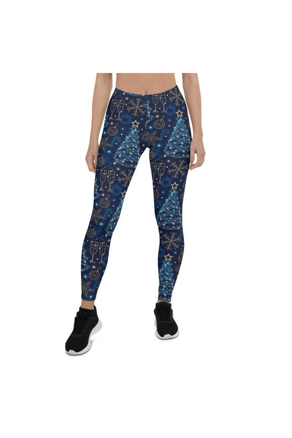 Twinkling Tinsel Dreams Leggings Size: M for Women | FIERCEPULSE