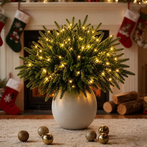 Twinkling Tree Enchanted Evergreen Pine with LED Lights for Xmas Decor