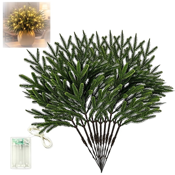 Twinkling Tree Fairy Light Olive Branch, Enchanted Evergreen Pine with Twinkling Lights for Indoor Decor
