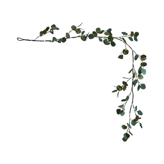 Twinkling Tree Fairy Light Olive Vine, 6FT LED Fairy Lights Prelit - Battery Operated, Pre-lit Lighted Artificial Olive Garland with Timer for Christmas Fireplace Decorations(without Battery)