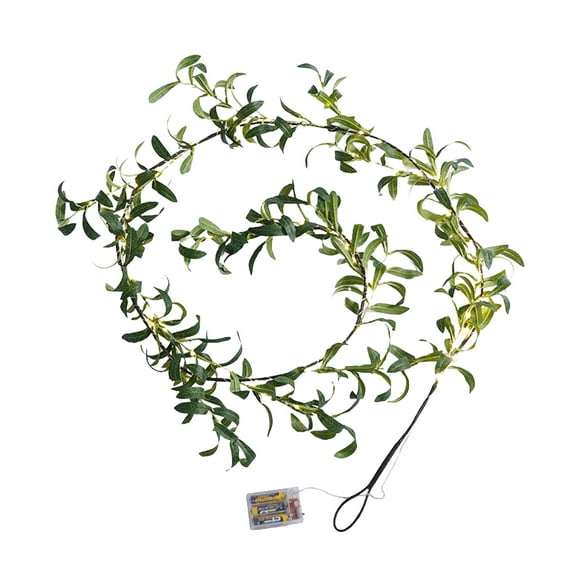 Twinkling Tree Fairy Lighted Garland with 96 LED Battery Operated with Timer Greenery Vine Garland with Lights for Mantel Fireplace Table Wall Patio Wedding Holiday Spring Decoration