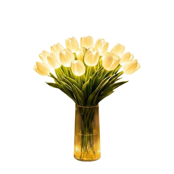 Twinkling Tree Tulips with Vase – 2026 New LED Night Light, Never Fade Flower Shaped Ambient Lamp.