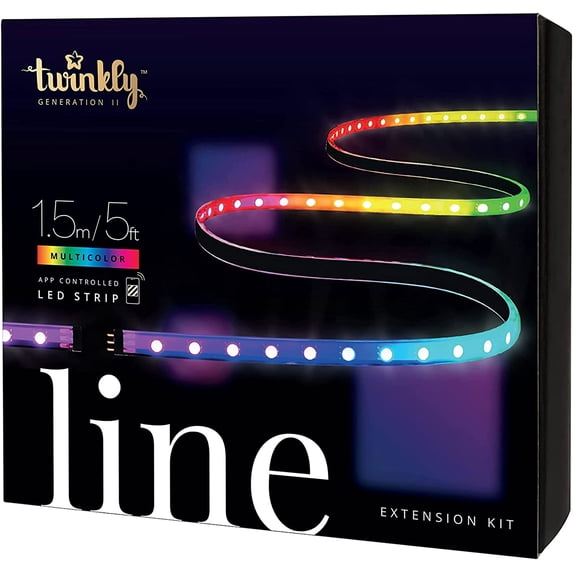 Twinkly 5ft RGB LED Light Strip – App-Controlled, Magnetic & Adhesive, 16 Million Colors