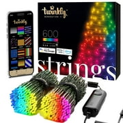 Twinkly App-Controlled 157ft Smart String LED Lights with 600 RGB LEDs - WiFi & Bluetooth Connectivity, Sync with Music, Indoor/Outdoor Use IP44, Compatible with Google Assistant & Amazon Alexa