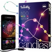 Twinkly Candies 100-Pack Indoor String Lights, 19.7ft, USB-C Powered, RGB Colors, LED