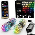 thumbnail image 1 of Twinkly Icicle App-Controlled Smart 190 Multicolor RGB+W LED Christmas Lights, 1 of 10