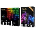 thumbnail image 1 of Twinkly Icicle + Music 190 LED RGB Christmas Lights w/ Music Syncing Device, 1 of 12