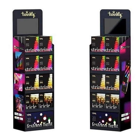 Twinkly LED Novelty Christmas Light, Multi Color & Warm White