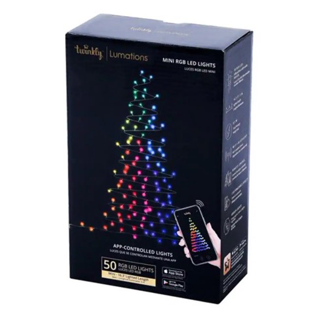 Twinkly Lumations 50 Multicolor RGB LED Wrapped Dome Christmas String