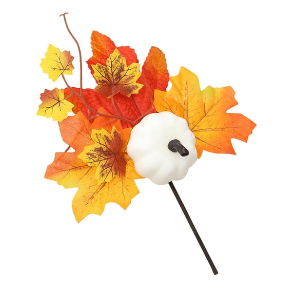 Twinkseal Artificial Maple Leaf Decoration Seasonal Artificial Plant Set Festive Autumn Decor with Fake Maple Leaf Durable Pumpkin Ornaments Vibrant for Harvest