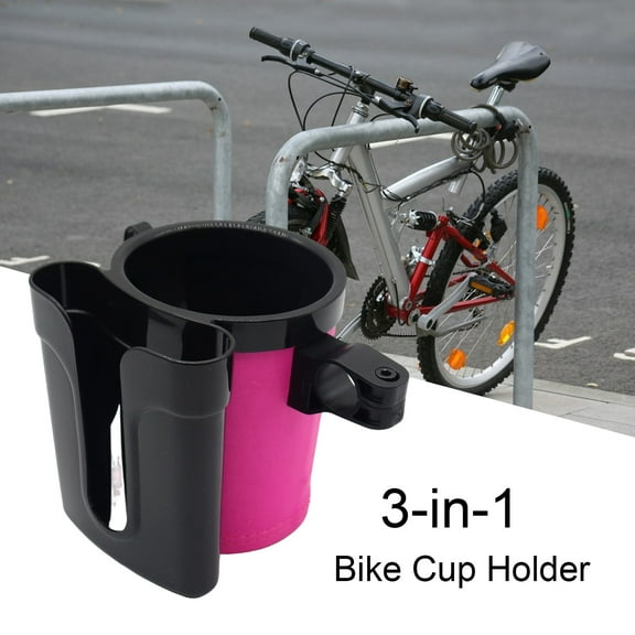 Twinkseal Bicycle Drink Holder Bicycle Cup Holder with Phone Mount Universal Non-slip Drink Holder for Bikes Scooters More 3-in-1 Design Holds Water Bottles