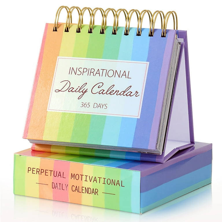 Twinkseal Calendar Inspirational Daily Calendar with Vibrant Color English  Letters 365 Day Desk Decor Office Accessories Positive Affirmations  Calendar 