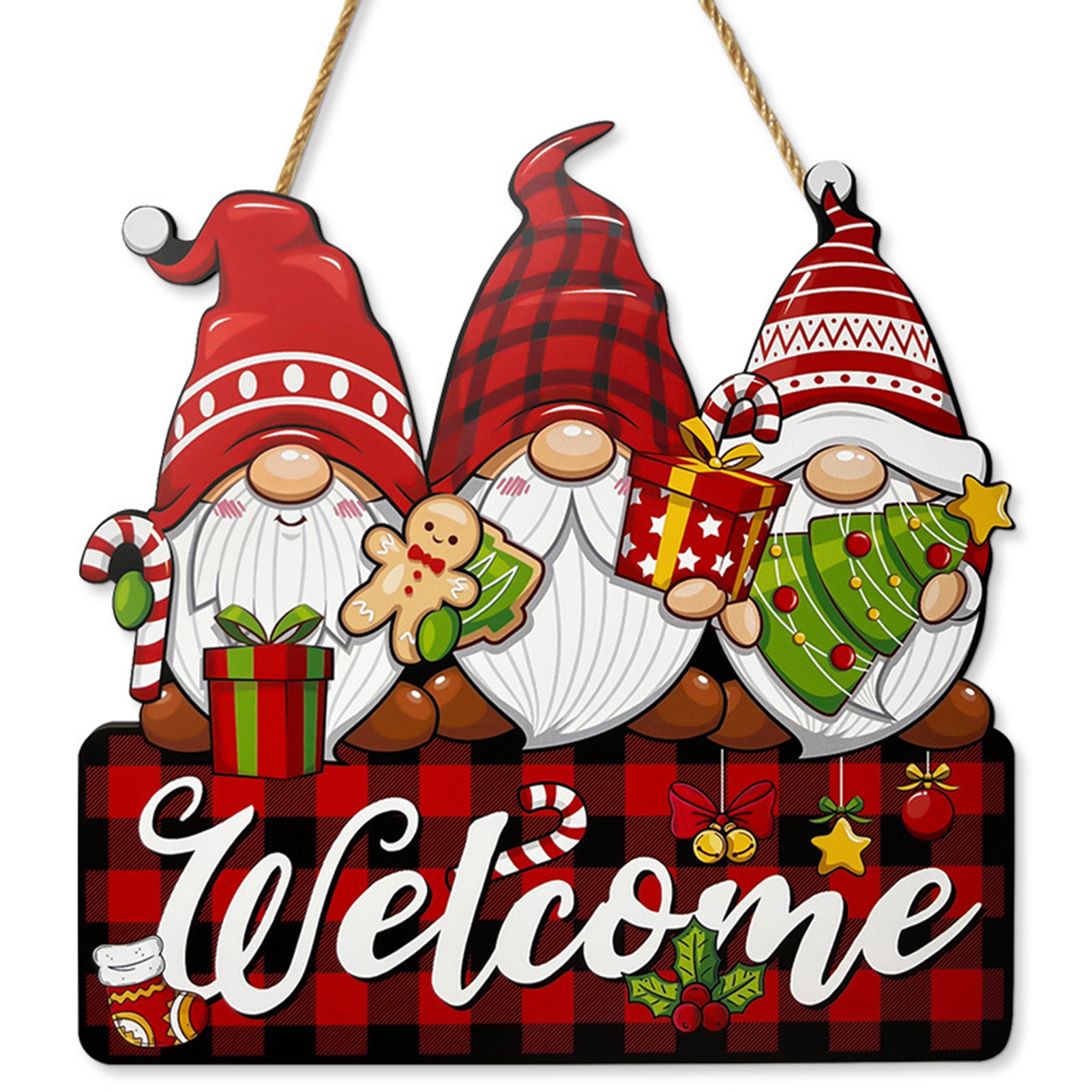 Twinkseal Christmas Door Sign Wooden Christmas Gnome Door Sign Festive twinkseal-christmas-door-sign-wooden-christmas-gnome-door-sign-festive