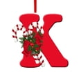 thumbnail image 1 of Twinkseal Christmas Letter Ornaments Red Color 26-letter Hanging Ornaments with Lanyard Christmas Flower Charms Sofa Decorations, 1 of 8