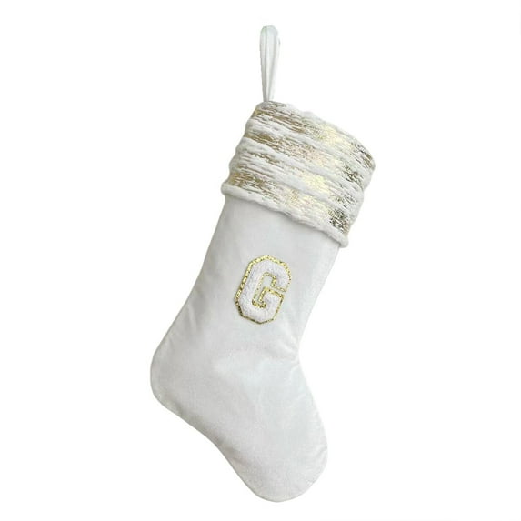 Twinkseal Christmas Socks Pendant Embroidered Christmas Stocking with Lanyard Large Capacity Xmas Letter Socks Hanging Decoration Christmas Stockings