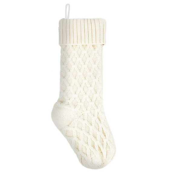 Twinkseal  Christmas Stockings, 18 Inches Large Size Christmas Stockings Cable Knitted Stocking Gifts