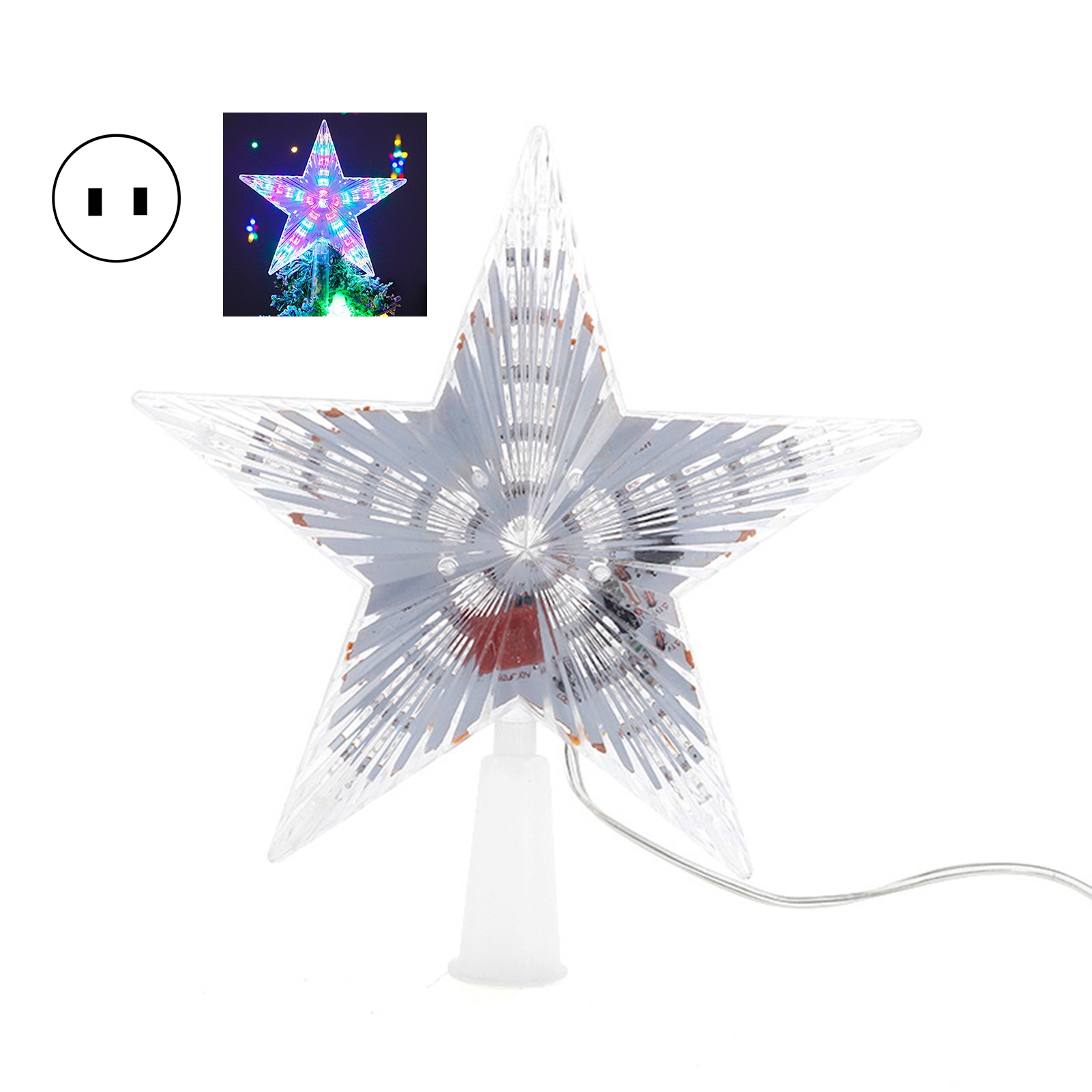Twinkseal Christmas Tree Top Ornament Christmas Tree Topper Light Star