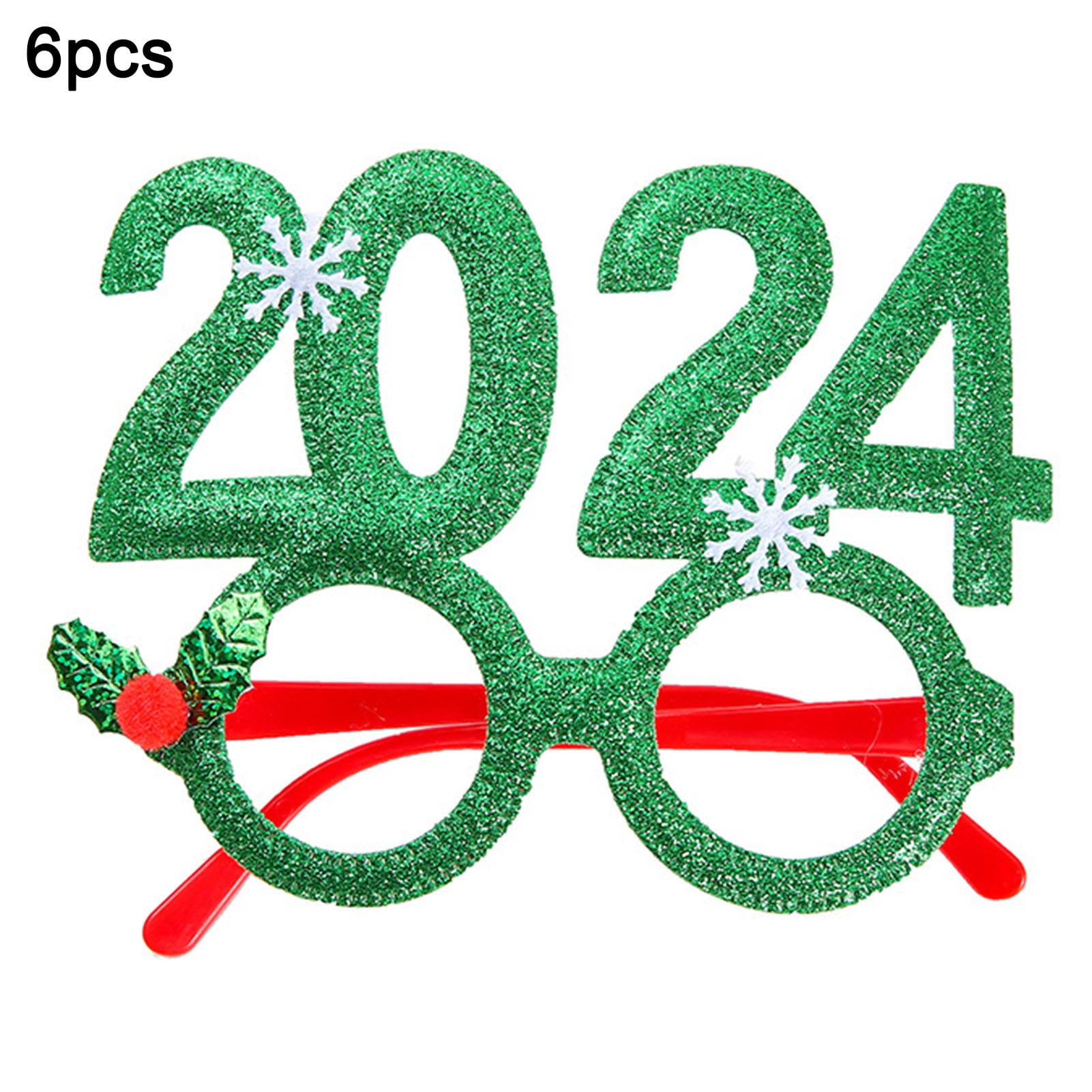 Twinkseal Comfortable Party Glasses 6pcs 2024 New Year Eyeglasses