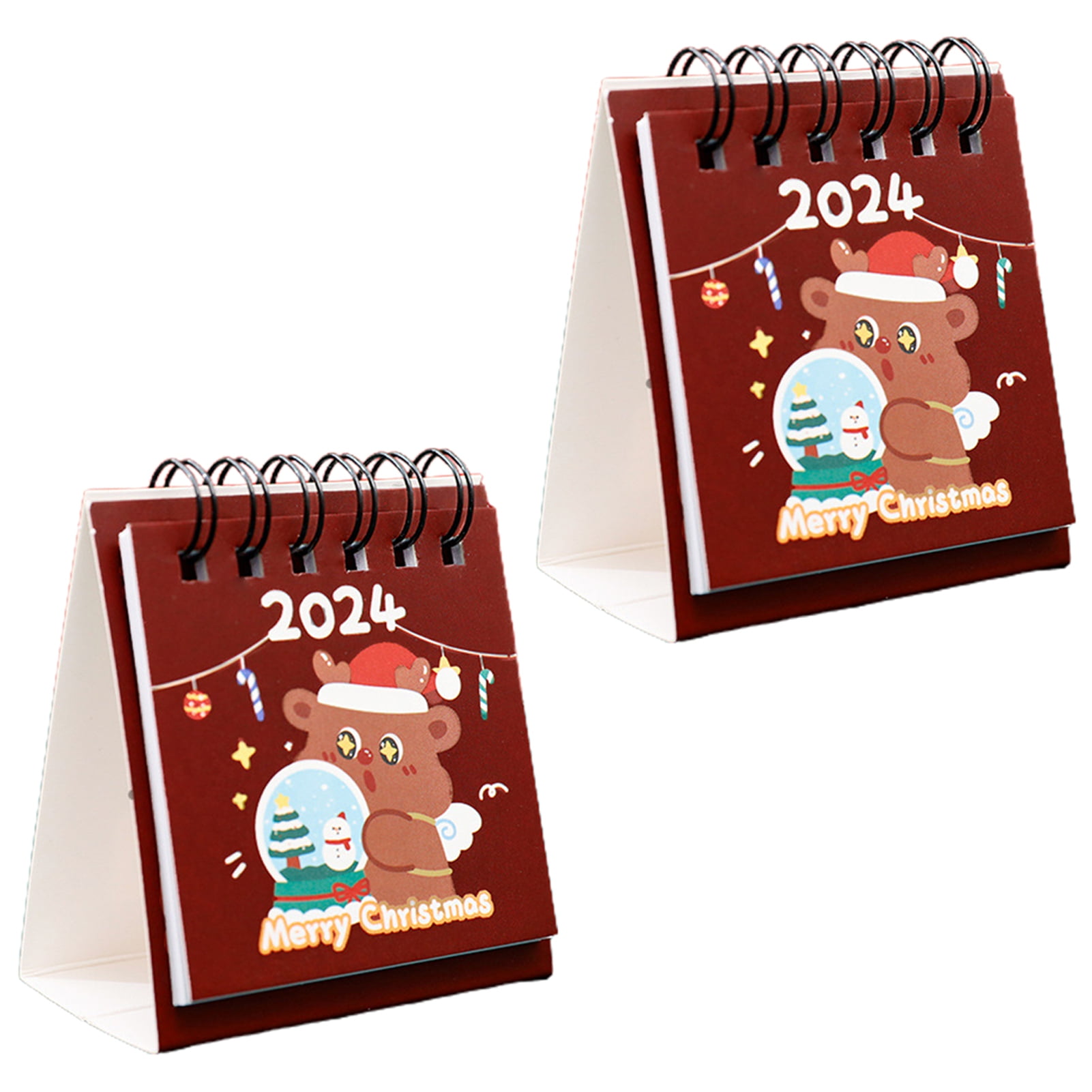 Twinkseal Desktop Calendar 2024 Desk Calendar Mini Christmas Calendar