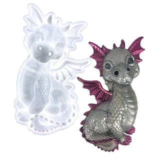 EVERELAM Horn Dragon Mold Dragon Candle Mold Dragon Dinosaur Mold Clay Mold Candle Making Molds Craft Supplies 3D Mold Silicone Mold for Resin Resin Casting