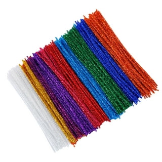 100Pcs Durable Metallic Pipe Handmade Color Pipe Cleaners Soft Flexible  Shiny Chenille Stems Metallic Pipe