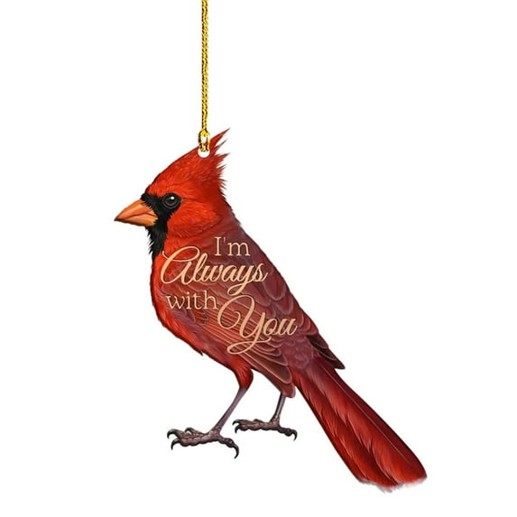 Twinkseal Easy to Hang Christmas Ornament Double-sided Printed Christmas Tree Pendant Priest Realistic Bird Decor with Letter Print Tag Hanging for Christmas