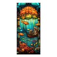 thumbnail image 1 of Twinkseal Easy to Install Window Film Colorful Vintage Glass Window Decal Sticker for Kitchen Bedroom Room Easy to Install Removable Home Decor Window Sticker, 1 of 8