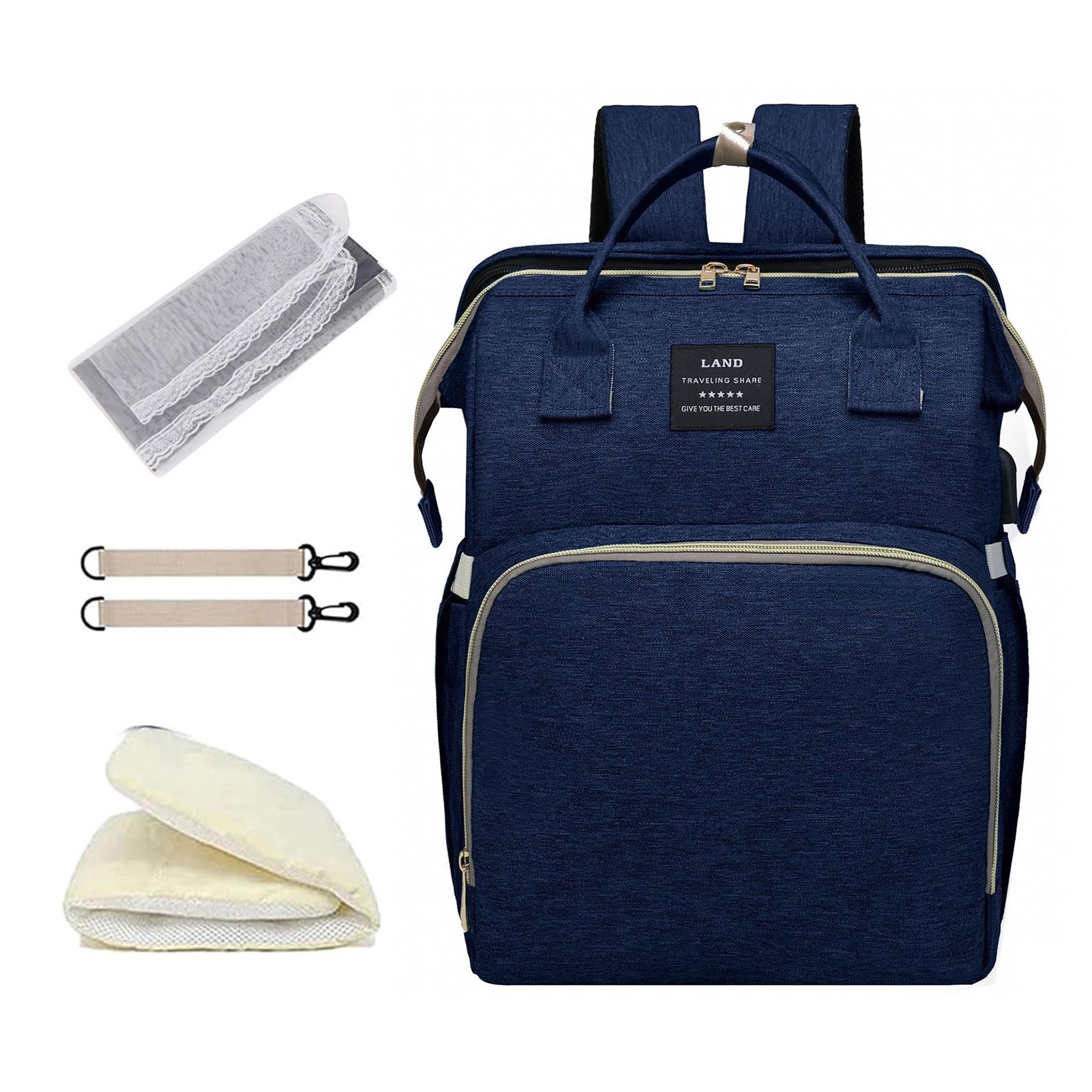 Twinkseal Efficient Baby Diaper Bag Stylish Practical Mommy Bag Backpack with Sunshade Net Arch