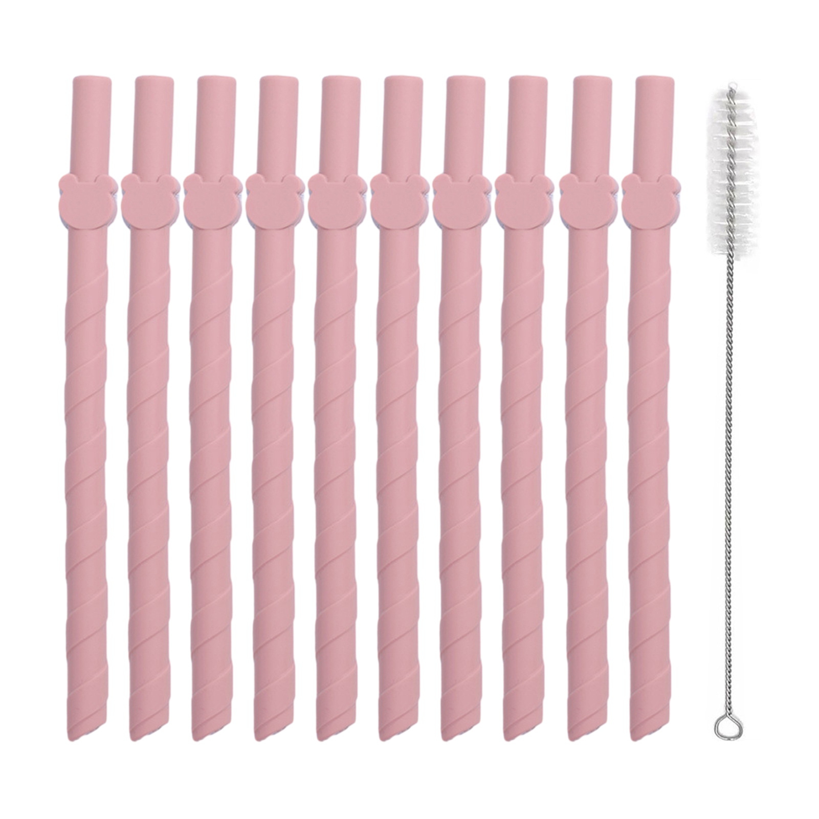 Silicone Straws Pack - Nude, Ecological and durable