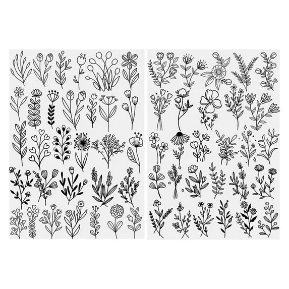 Twinkseal Pants Embroidery Patch 2 Sheets Stitch Embroidery Patches Water Soluble Stabilizers with Flower Patterns Diy Hand Sewing Lover's Dream