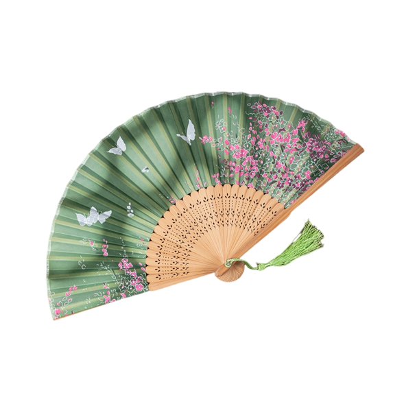 Twinkseal Performance Fan Ultralight Portable Chinese Style Folding Fan Decorative Hand Held Fan for Cosplay Wedding Party Props Decoration
