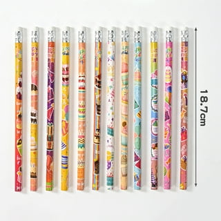 Happy Birthday Pencils with Cupcake Pencil Top Erasers - 12 Pc