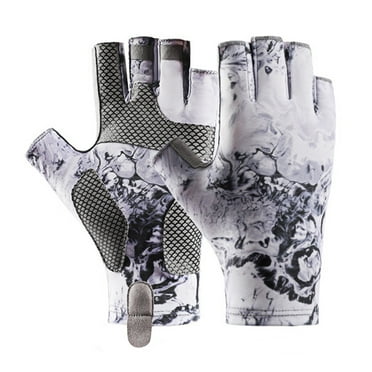 Twinkseal Sweat-absorbent Fishing Gloves Sun Gloves Upf 50 Fingerless Fishing Gloves for Men/women Breathable Sweat-absorbent Uv Resistant for Kayaking
