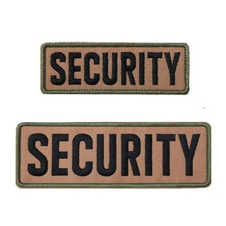  Security Embroidered Patches Hook and Loop, Durable Fabric  Security Patch for Officer Guard Uniforms Vest, Jacket, Carrier, Hat, One  Small and One Large Black : Arts, Crafts & Sewing