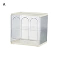 thumbnail image 1 of Twinkseal Visible Cup Holder with Removable Partition Plastic Cup Storage Rack with Removable Partition Dustproof Door Transparent Organizer for Water Cups Tea, 1 of 7
